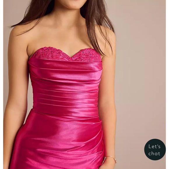 David Bridal Fuchsia Prom Dress - Picture 2 of 7